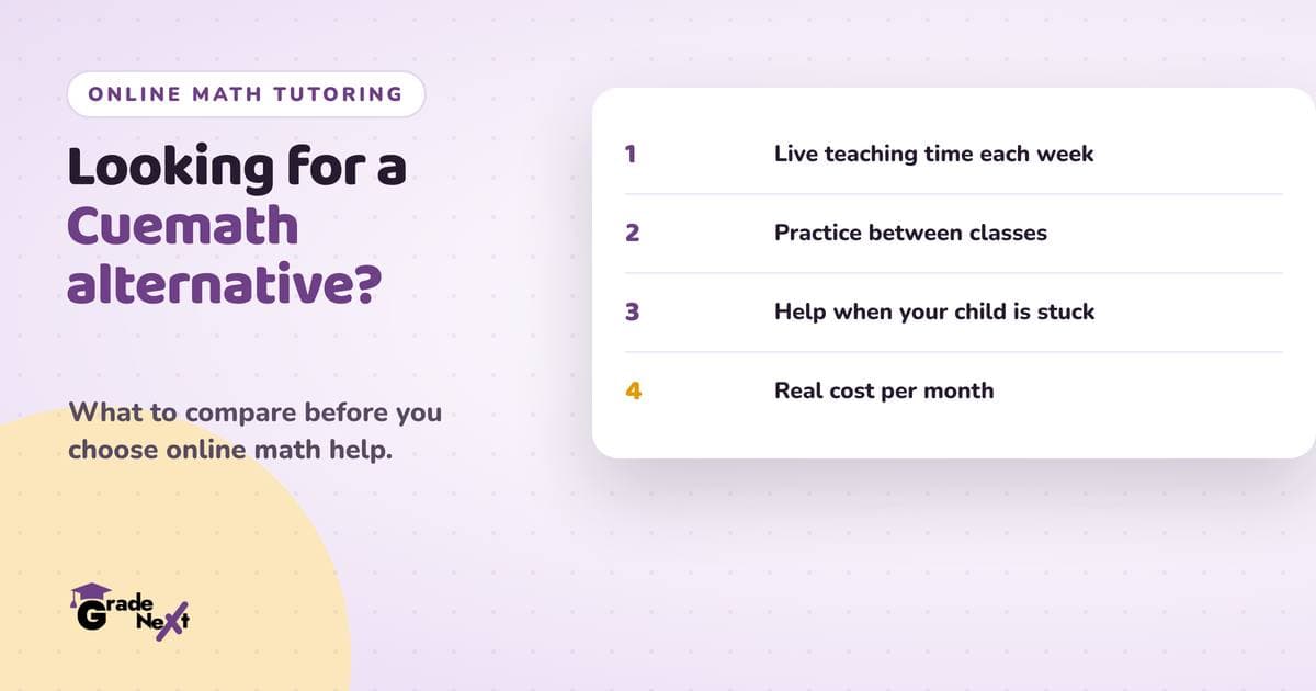 Parent and child choosing a Cuemath alternative for online math tutoring on a laptop